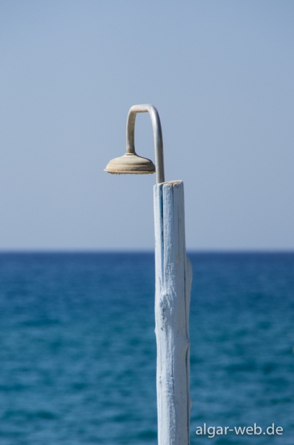 Dusche am Strand, Kalamaki, Kreta