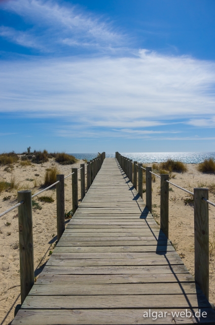 Die letzten Meter zum Strand, Praia do Barril, Tavira, Algarve, Portugal