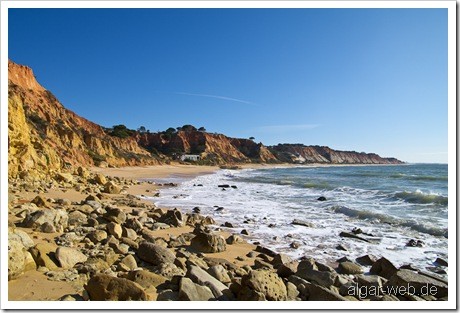 Praia da Falesia, Olhos d' Agua, Albufeira, Algarve; Januar/Februar 2010