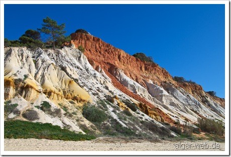 Praia da Falesia, Olhos d' Agua, Albufeira, Algarve; Januar/Februar 2010