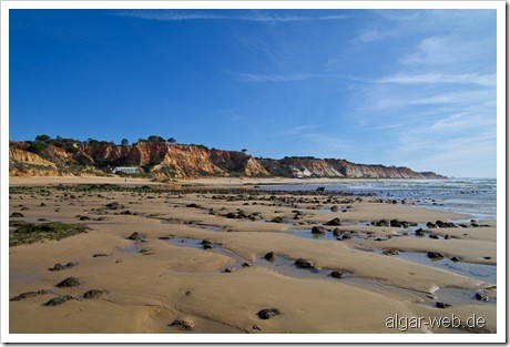 Praia da Falesia, Olhos d' Agua, Albufeira, Algarve; Januar/Februar 2010